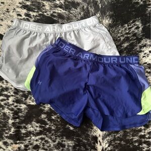 Under Armour purple and Gray Athletic Shorts